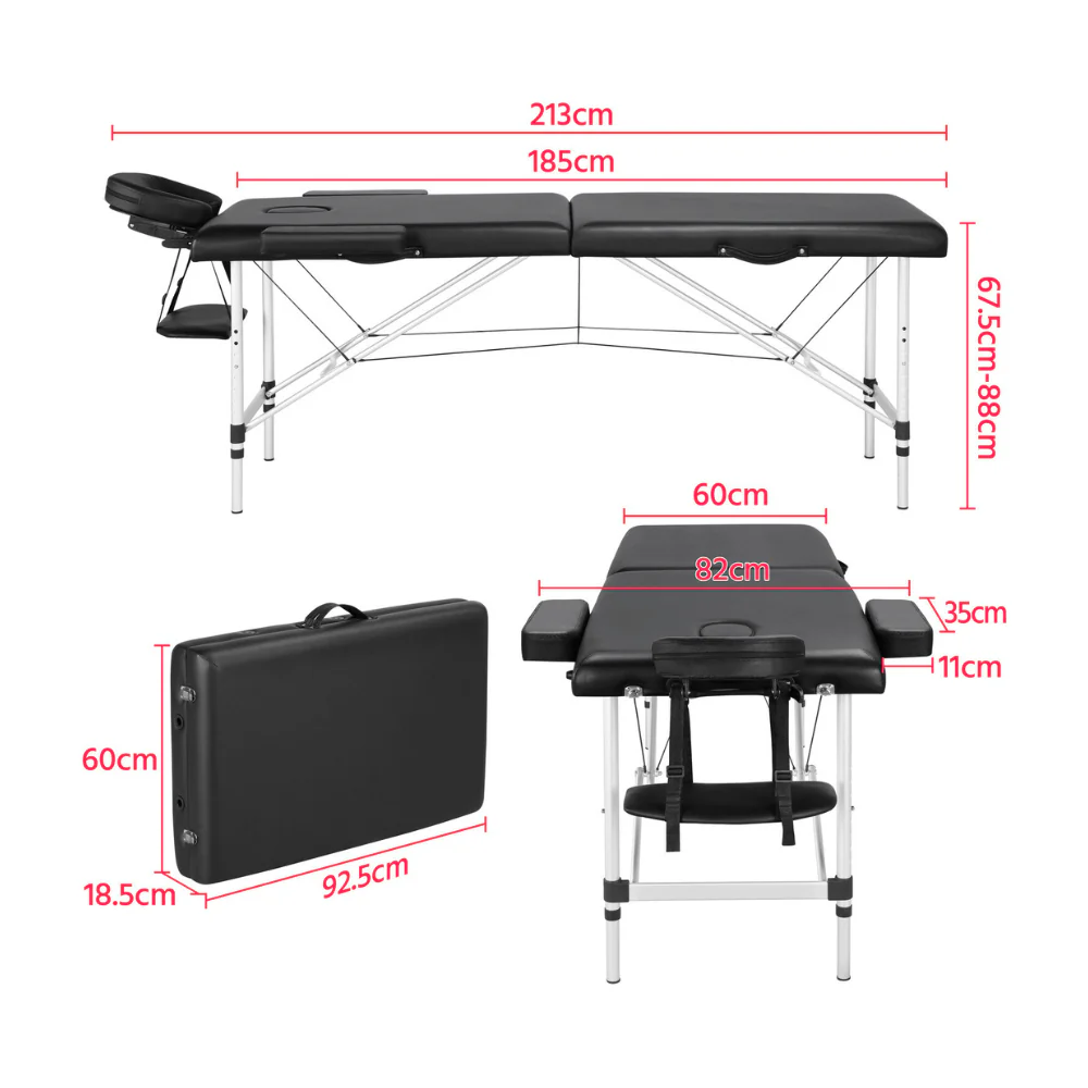 Adjustable Foldable Studio Bed With Headrest and Armrest - Black - Image 4
