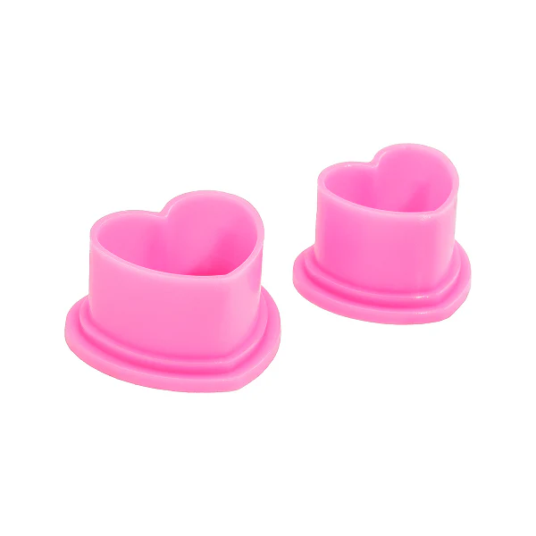 Saferly Heart Ink Caps - Pink (Bag of 500)
