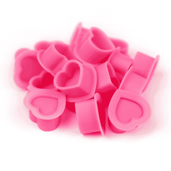 Magnum Silicone Heart Ink Cups (200)